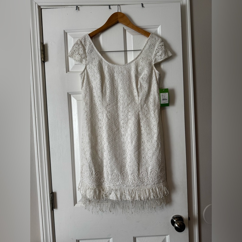 Lilly Pulitzer "Nicolette" Dress - Resort White Petal Pusher Lace 0506